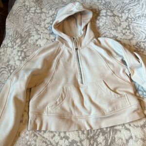 Scuba oversized funnel neck crop sweater xs/s oatmeal